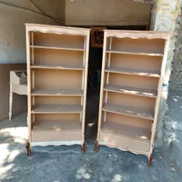 کتابخانه چوبی میز کتابخانه دار|کتابخانه، شلف، قفسه‌های دیواری|تهران, دانشگاه علم و صنعت|دیوار