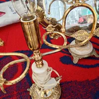 اینه شمعدان برنجی و سنگی|کلکسیون اشیاء عتیقه|شیراز, لاله|دیوار
