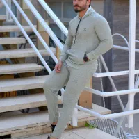 ست ورزشی مردانه ملانژ سبز دو سایز|لباس|بجنورد, |دیوار