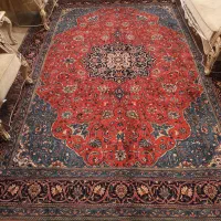 فرش دستبافت ساروق اراک ۹ متری ریز نقش