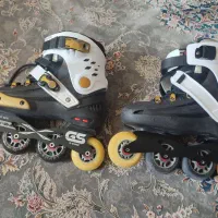 اسکیت با وسایل ایمنی و مانع