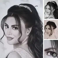 چهره سیاهقلم|تابلو، نقاشی، عکس|قزوین, |دیوار