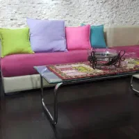 مبلمان دور همی ۷ نفره.چوب و چرم