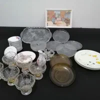 سرویس پذیرایی سینی پیشدستی قدیمی بستنی خوری نعلبکی