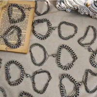 ست دو تایی دستبند مگنتی دوبل مگنتی زنجیر استیل