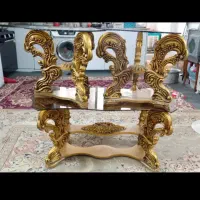 میز عسلی سه تیکه سالم با شیشه ضخیم