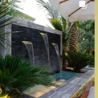 اجرا آبنما و کباب پز باربیکیو و آتشکده و کاشی