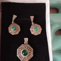 نیم ست سیاه قلم نقره