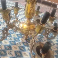 لوستر برنجی 5شاخه 2تایی