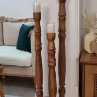 کنار سالنی جا شمعی کنار سالنی چوبی چوب راش