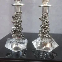 آینه شمعدان طرح نقره