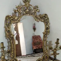 آینه شمعدان شاهانه جنس برنج