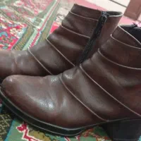 کفش چرم قهویی