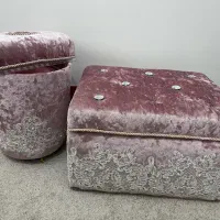 صندوقچه مخمل و سطل و‌جا دستمالی مخمل