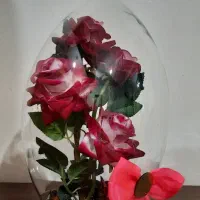 دسته گل عروس/گل مصنوعی/گلدان/ست تل و دستبندگل