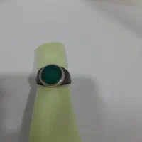 انگشتر نقره ایتالیا عقیق سبز