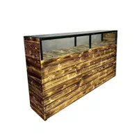 میز پیشخوان چوب و فلز کد 2