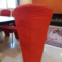 ۶ عدد صندلی پارچه ای با پایه فلزی سالم