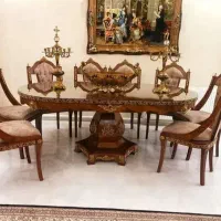 آینه کنسول چوبی مازول معرق بوفه میز تی وی ورق طلا|بوفه، ویترین، کنسول|تهران, تهرانپارس شرقی|دیوار