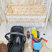 گهواره کودک با کریر دلیجان و سه چرخه کودک|تخت و صندلی بچه|مشهد, اقبال|دیوار