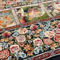 قالی طرح باغ ارم|فرش|رفسنجان, |دیوار