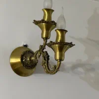 یک جفت چراغ برنجی|لوستر و چراغ آویز|تبریز, |دیوار