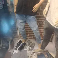 شلوار جین زاپ دار وساده