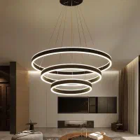 لوستر سقفی مدرن دو طرف نور لبه سه سانت سه طبقه