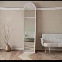 آینه قدی مدرن MDF سفید قوسی42×150