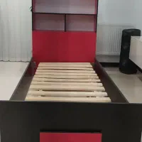 تختخواب تک نفره کتابخانه کشو دار