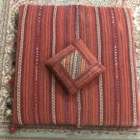 دو جفت پشتی دستباف ترکمن خاص به همراه دو عدد کوسن|پشتی|لنگرود, |دیوار