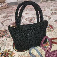 کیف کاموایی مکرومه براق