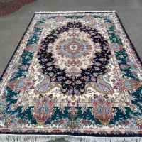 فرش دستباف (بساک)جفت ۶ متری زیبا گل ابریشم|فرش|مشکین‌دشت, |دیوار