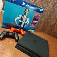 PS4 Slimهمراه دو دسته ارجینال|کنسول، بازی ویدئویی و آنلاین|دلیجان, |دیوار