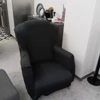 رو مبلی کاور روکش مبل ۷ نفره راحتی طوسی نهار خوری