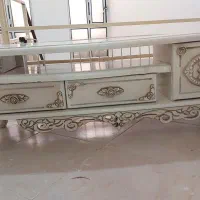 میز تلوزیون چوبی گل برجسته دوتیکه|میز تلویزیون|شازند, |دیوار