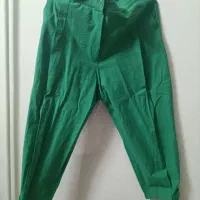 شلوار کتان سبز رنگ نو