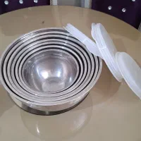 لگن استیل در دار