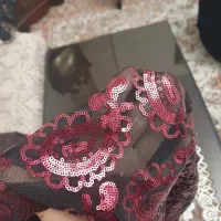 نیم متر پارچه مجلسی سرخابی