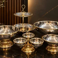 ست پذیرایی ۵تکه اردو آجیل شکلات شیرینی و میوه خوری