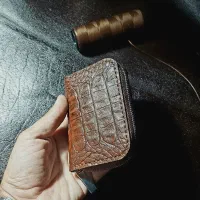 کیف کارت چرم طبیعی دست دوز