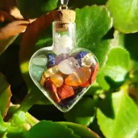 جار شیشه سنگ طبیعی هفت چاکرا