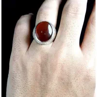 انگشتر عقیق یمنی مردانه اصل|بدلیجات|ری, اقدسیه|دیوار