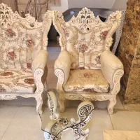 مبل ۷ نفره سلطنتی تمام چوب با میز و عسلی و حمل|مبلمان خانگی و میز عسلی|زنجان, |دیوار