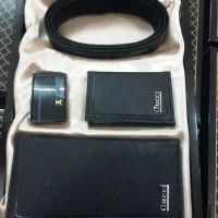 ست کیف و کمربند چرم مصنوعی