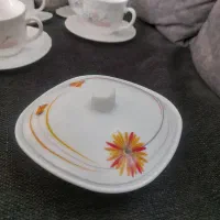 ۱ دست فنجان ارکوپال Luminarc  و ۲ عدد قندان|ظروف سرو و پذیرایی|ری, تقی آباد|دیوار