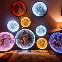 تابلو پتینه ماه و زمین ((تخفیف ویژه))