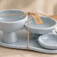 ست ۴ تکه پذیرایی دفرمه سنگ مصنوعی مناسب برای هدیه