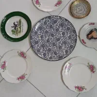 بشقاب دیوار کوب دکوری شمعدان گل سرخی