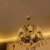 لوستر برنزی 8 شاخه|لوستر و چراغ آویز|قزوین, |دیوار